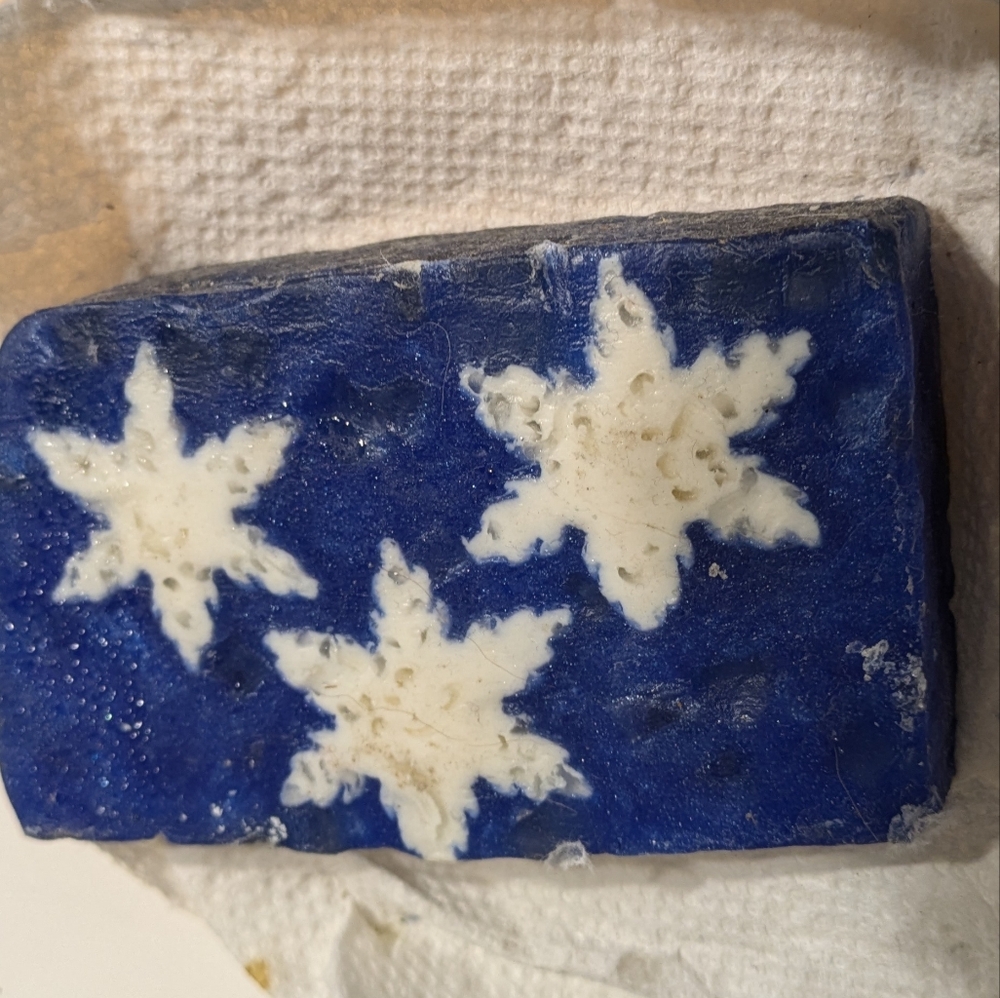 Decorative snowflake soap